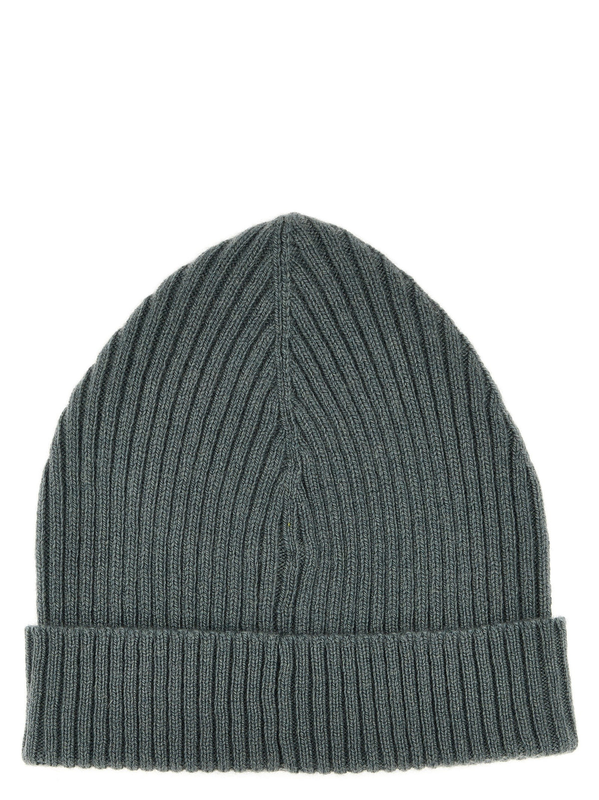 Brioni English Ribbed Beanie Green