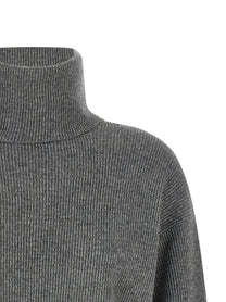 Brunello Cucinelli English Ribbed Sweater Grey