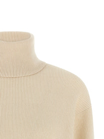 Brunello Cucinelli English Ribbed Sweater White, view 3