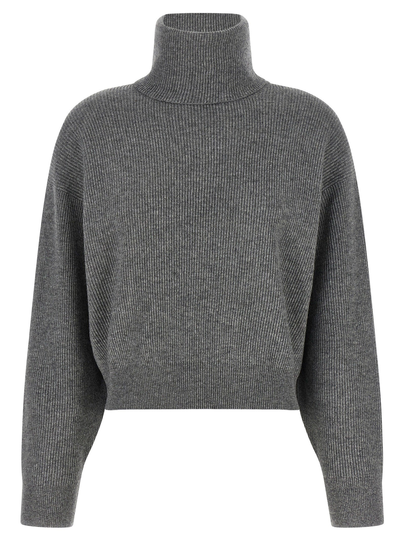 Brunello Cucinelli English Ribbed Sweater Grey