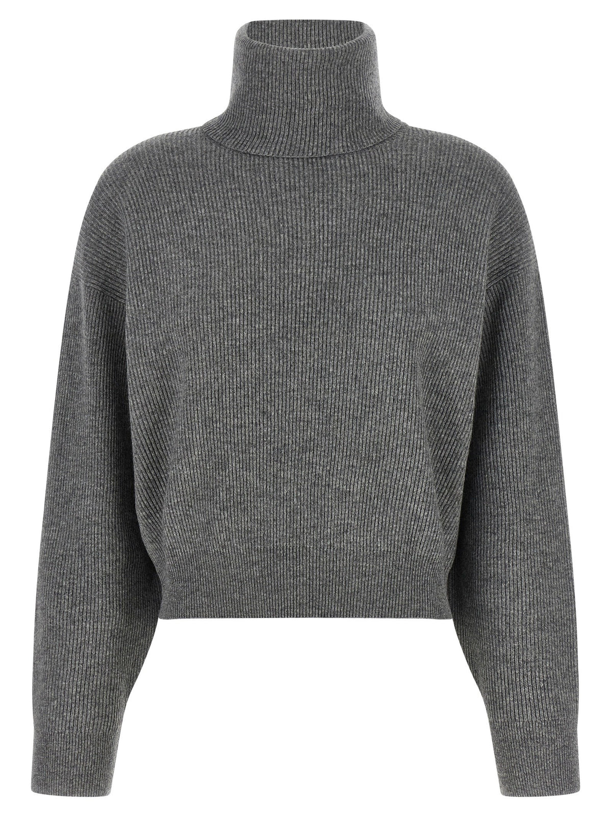 Brunello Cucinelli English Ribbed Sweater Grey