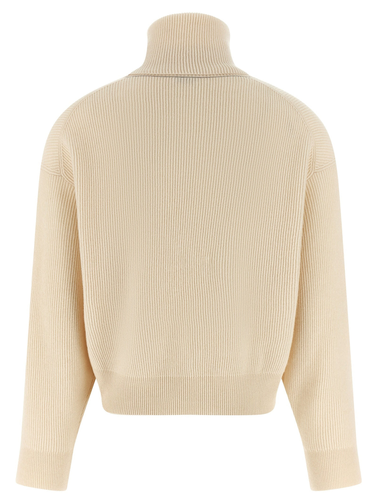 Brunello Cucinelli English Ribbed Sweater White, view 2