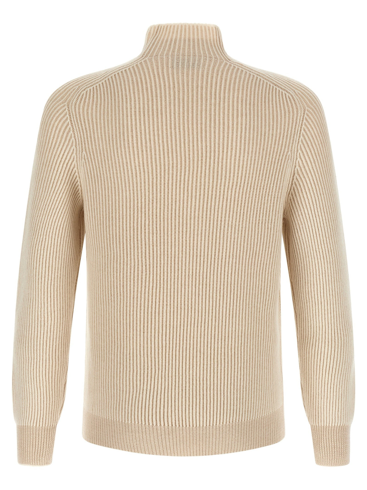 Brunello Cucinelli English Ribbed Sweater Beige, view 2