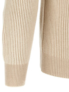 Brunello Cucinelli English Ribbed Sweater Beige, view 4