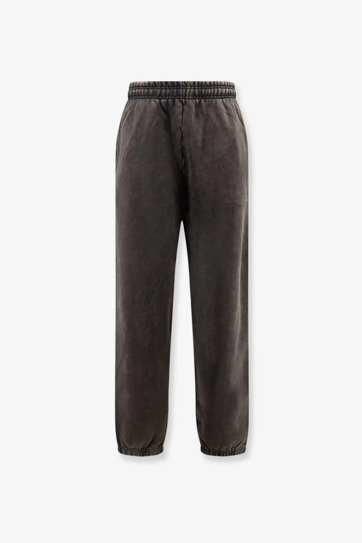 Entire studios unisex cotton jogging trousers black relaxed-fit dark gray jogger pants with elastic waistband and cuffed hems