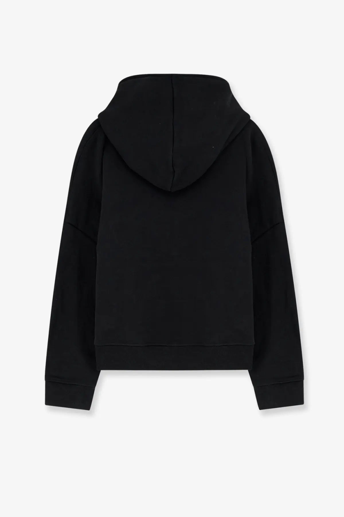 Black entire studios unisex eternal zip cotton sweatshirt with relaxed fit and ribbed cuffs