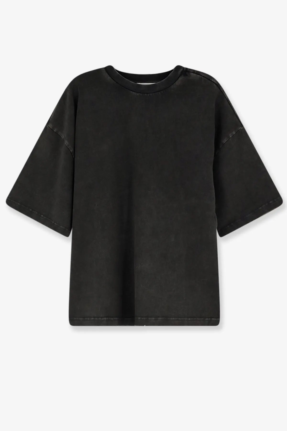 Black oversized t-shirt entire studios unisex heavy boxy tee with relaxed fit and subtle stitching details