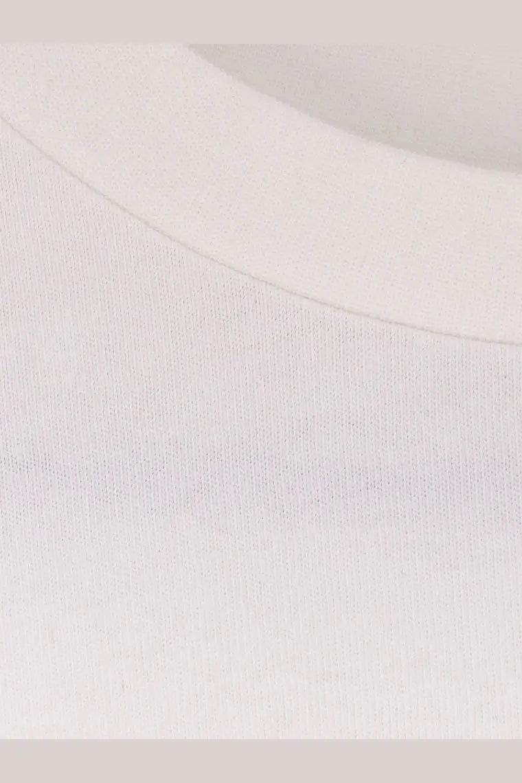 Entire Studios unisex heavy boxy tee white cotton with a soft smooth texture and clean rounded neckline