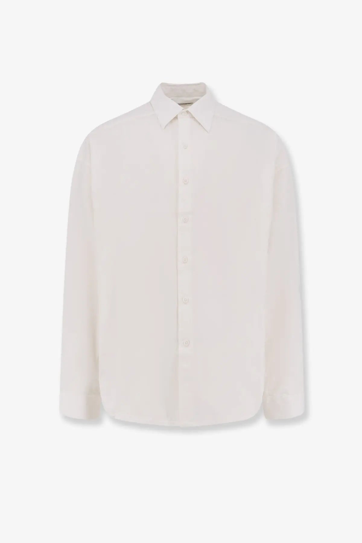 Entire Studios unisex Miller oversize cotton shirt white with classic collar long sleeves and smooth lightweight fabric