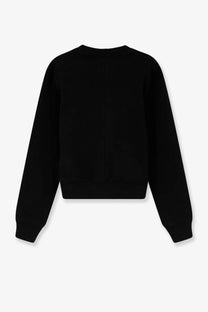 Black entire studios unisex pod crew cotton sweatshirt with a relaxed fit and ribbed cuffs