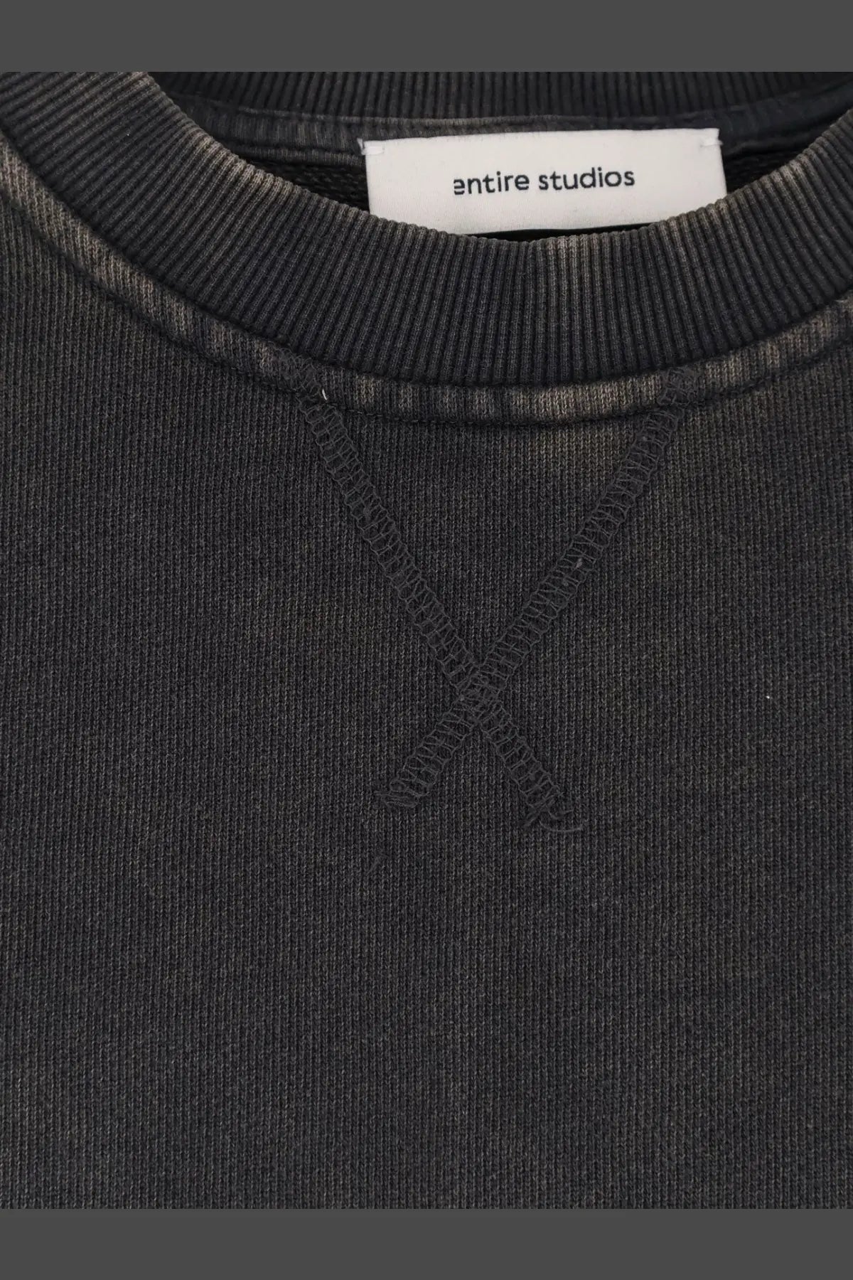 Entire Studios Unisex Pod Crew Cotton Sweatshirt Black, view 3