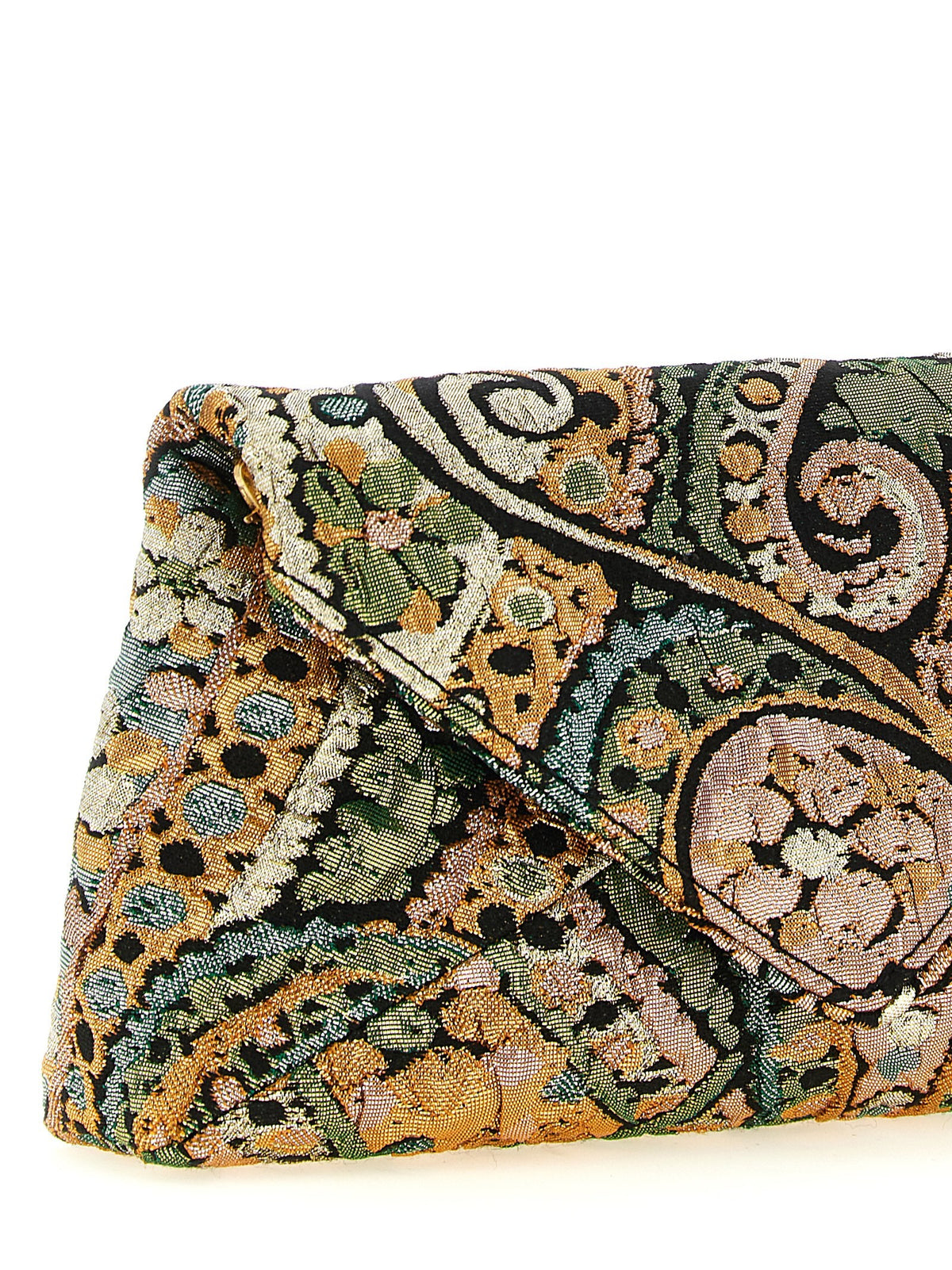 Dries Van Noten Envelope Clutch Gold