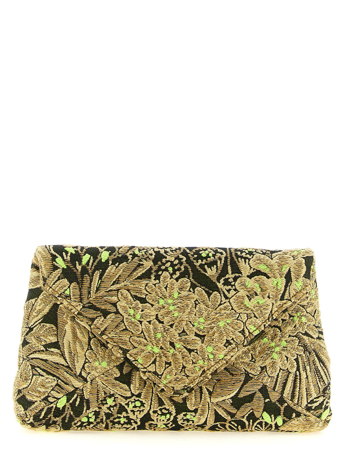 Dries Van Noten Envelope Clutch Gold