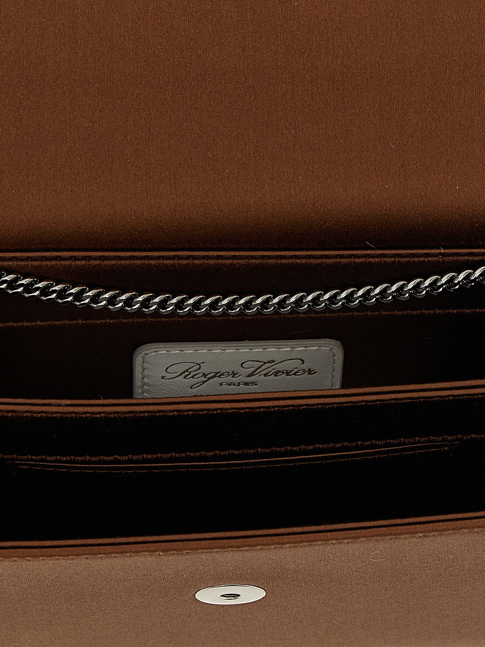 Roger Vivier Envelope Flap Dragonfly Flow Clutch Brown
