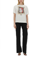 Moschino Women's Enver Satin Blouse Still Life White, view 2