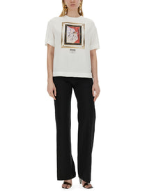 Moschino Women's Enver Satin Blouse Still Life White