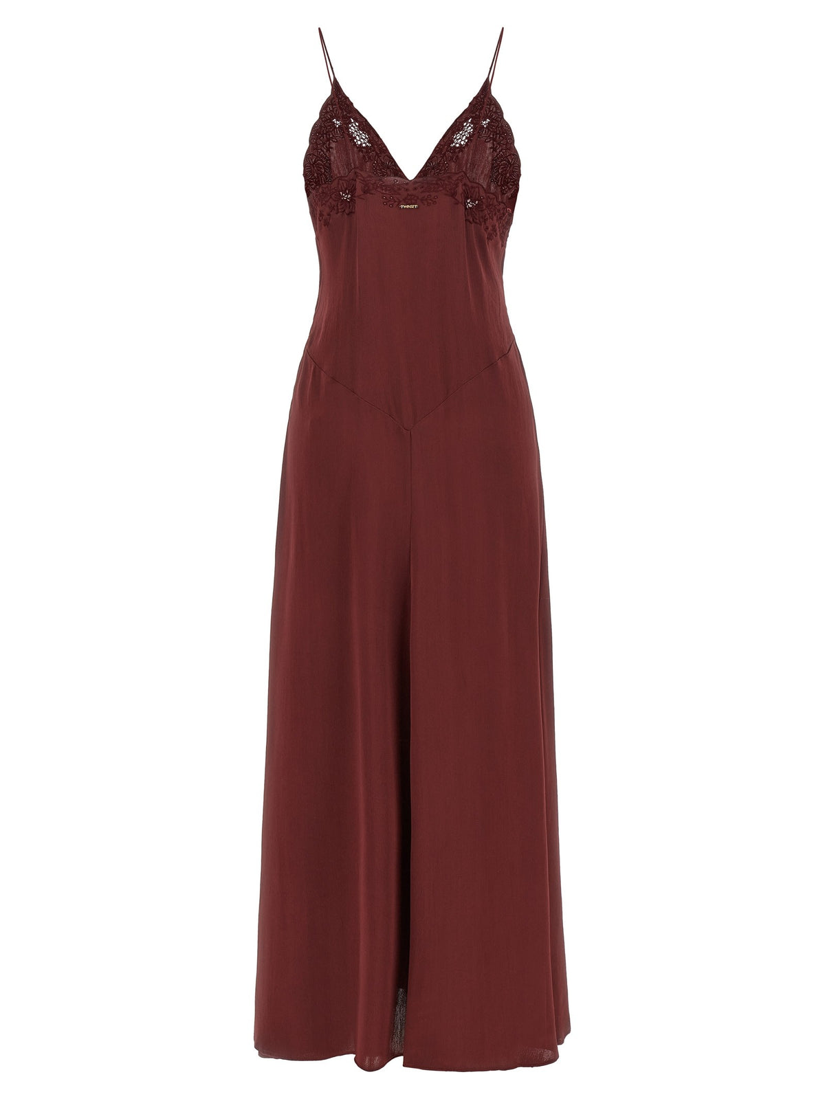TWINSET Envers Satin Dress Red, view 2