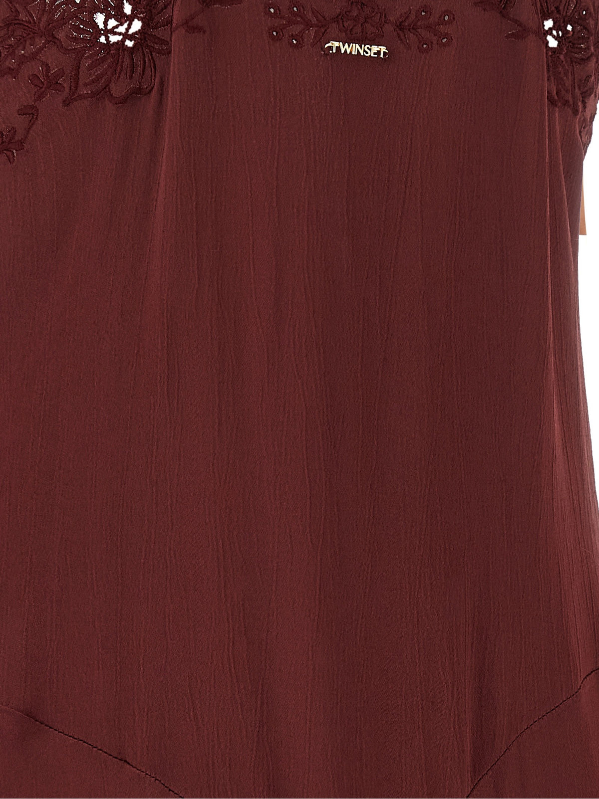 TWINSET Envers Satin Dress Red, view 4