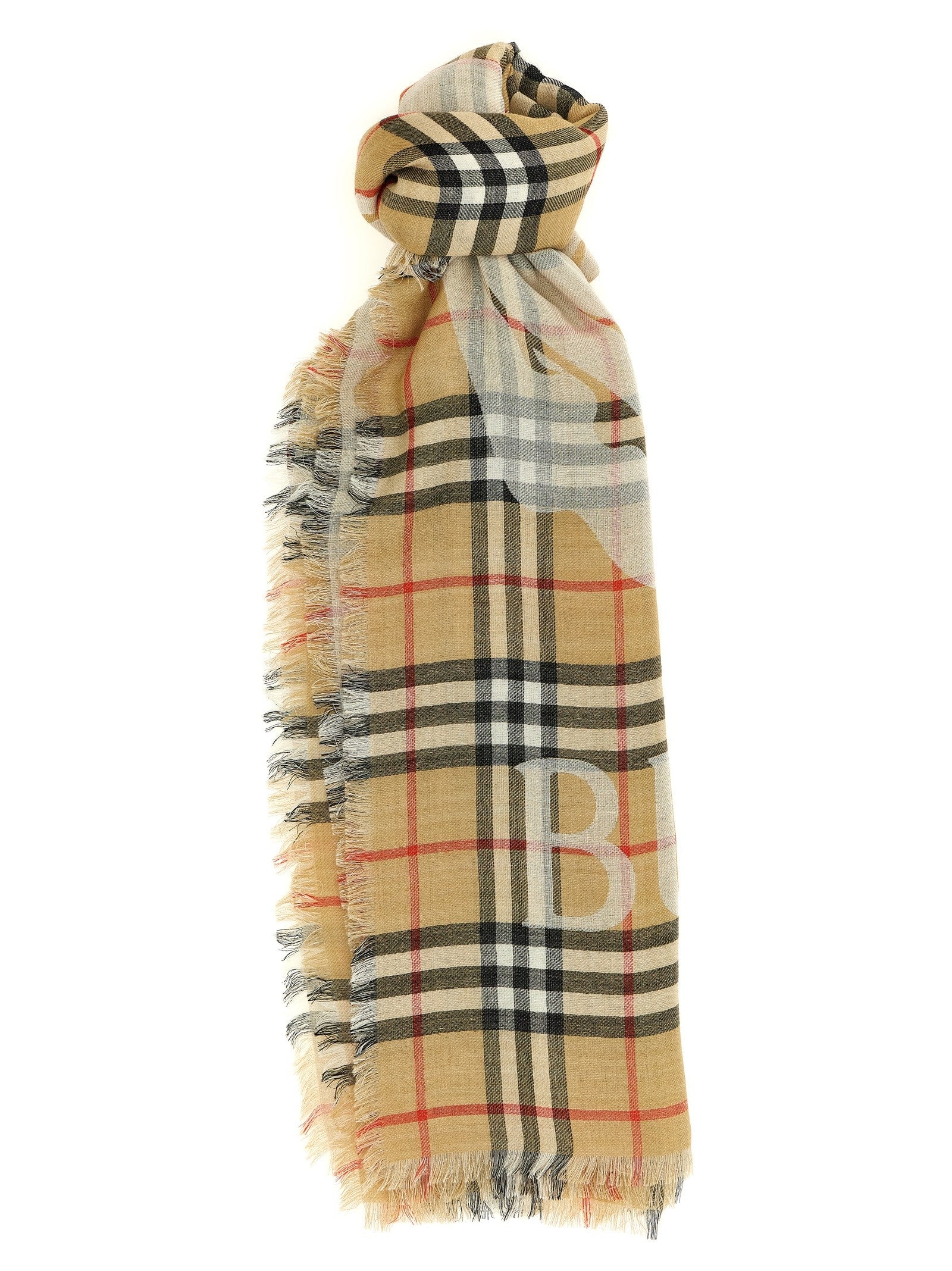 Burberry Equestrian Knight Design Scarf Beige