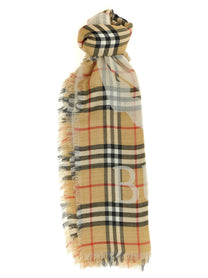 Burberry Equestrian Knight Design Scarf Beige