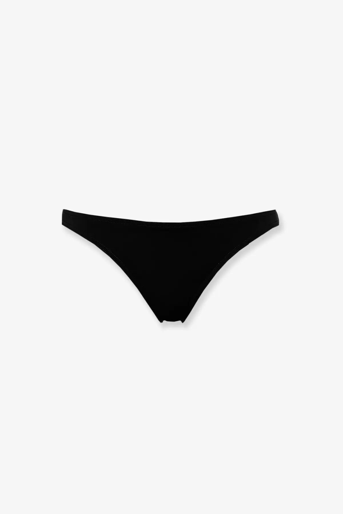 Eres women’s lycra bikini bottom in black with a minimalist, smooth, seamless design shown from the back