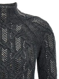 ERMANNO SCERVINO - ERMANNO SCERVINO - Crystal braid sweater - Women’s Knitwear