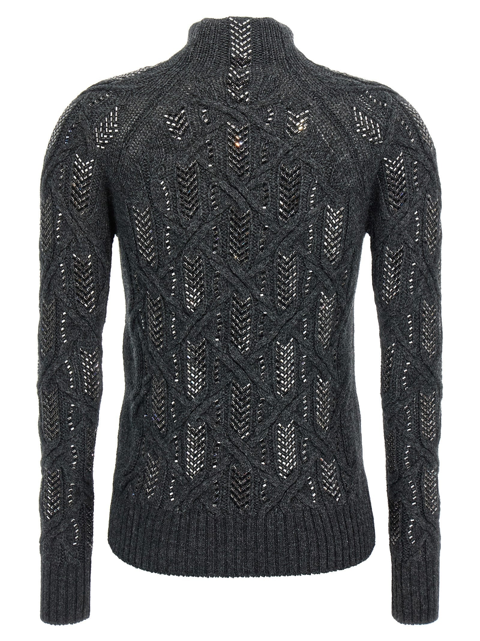ERMANNO SCERVINO - ERMANNO SCERVINO - Crystal braid sweater - Women’s Knitwear