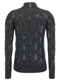ERMANNO SCERVINO - ERMANNO SCERVINO - Crystal braid sweater - Women’s Knitwear