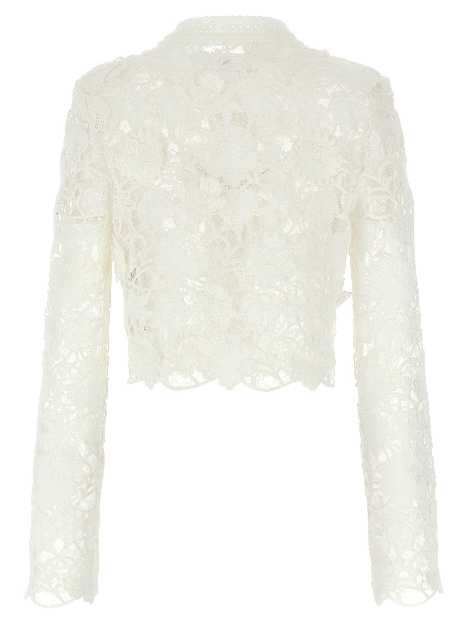 ERMANNO SCERVINO - ERMANNO SCERVINO - Macramé tulle cardigan - Women’s Knitwear