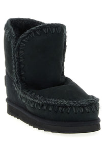 Mou Eskimo Glitter Ankle Boots Black