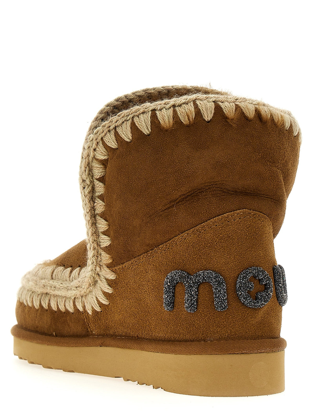 Mou Eskimo Glitter Ankle Boots Brown, view 3