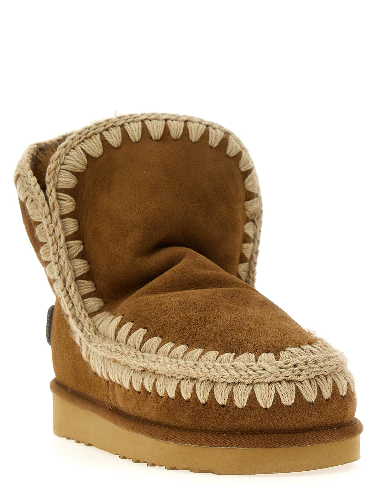 Mou Eskimo Glitter Ankle Boots Brown, view 2
