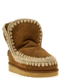Mou Eskimo Glitter Ankle Boots Brown, view 2