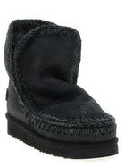 Mou Eskimo Rhinestone Ankle Boots Black, view 2
