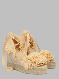 Castañer Women's Espadrilla Belisa in Rafia Beige