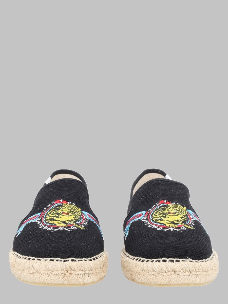 Kenzo Men's Espadrilla in Tela Kenzo Jumping Tiger Black