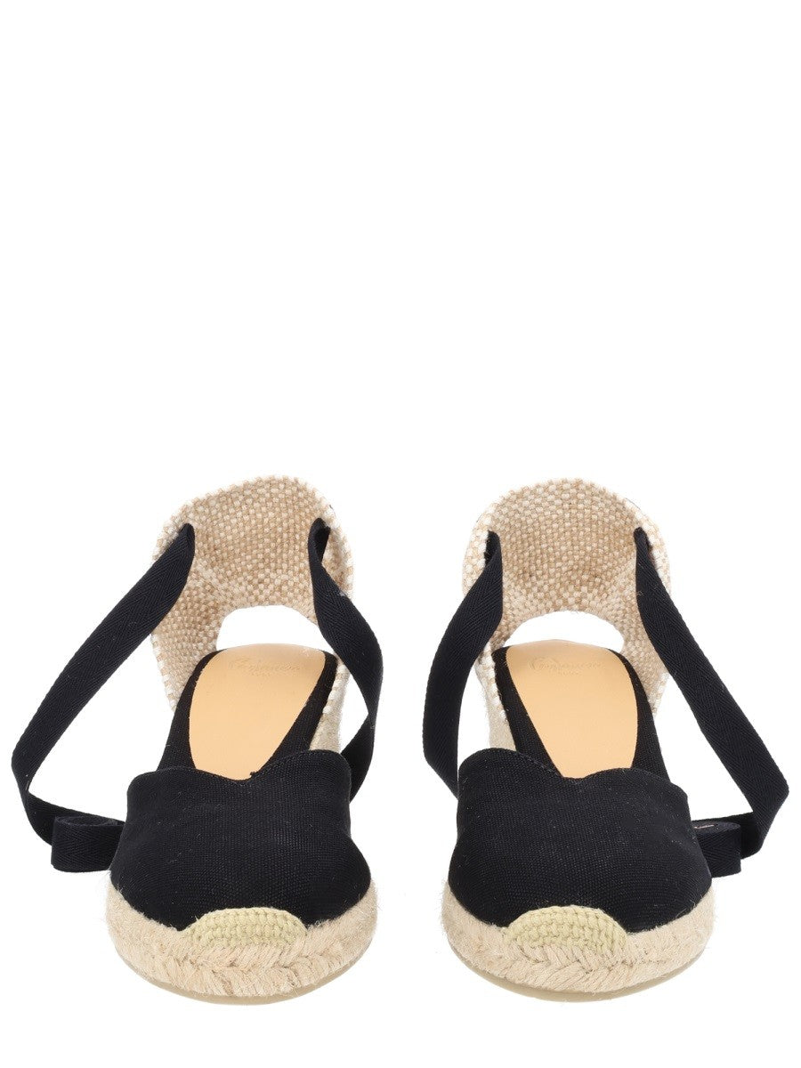 Castañer Women's Espadrille Clear Black