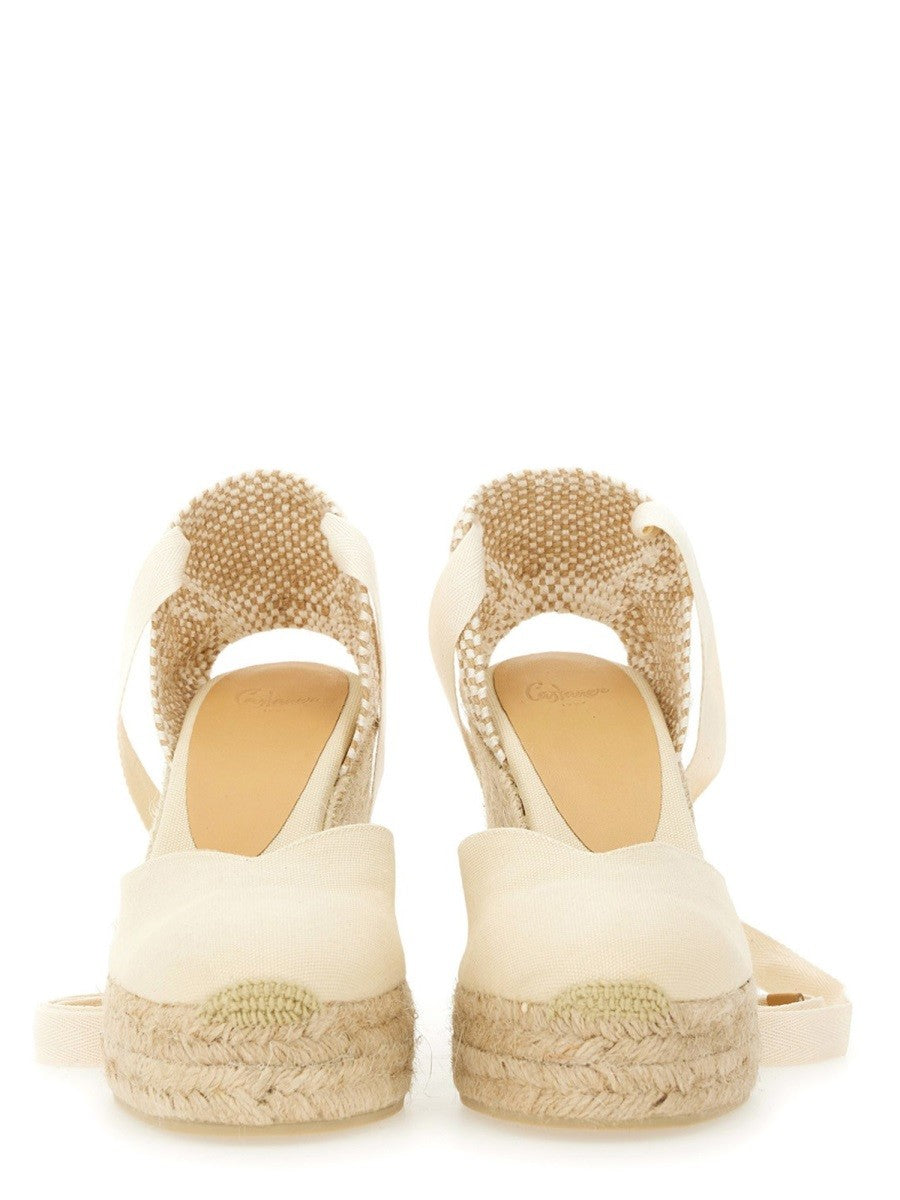 Castañer Women's Espadrille Clear White