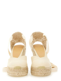 Castañer Women's Espadrille Clear White