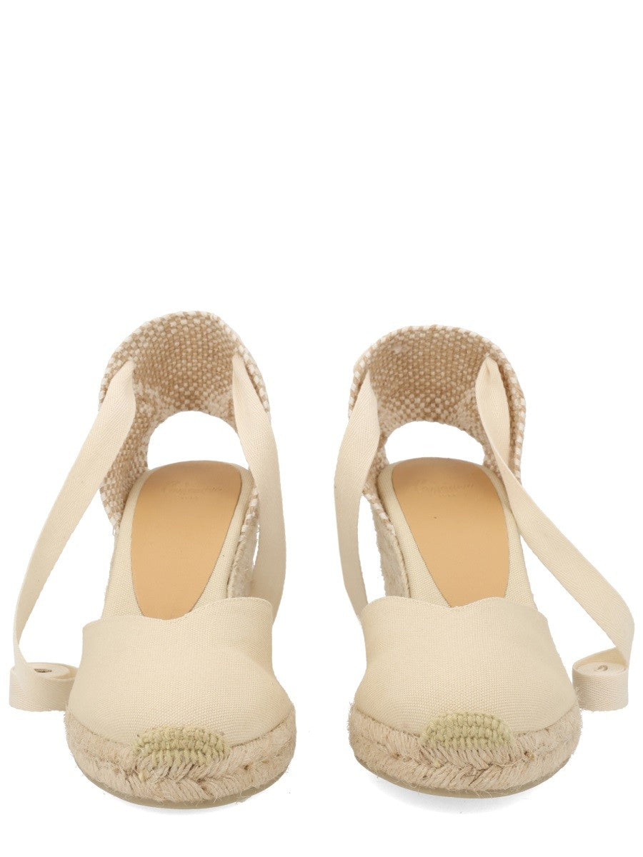 Castañer Women's Espadrille Clear White