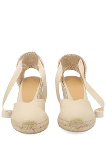 Castañer Women's Espadrille Clear White