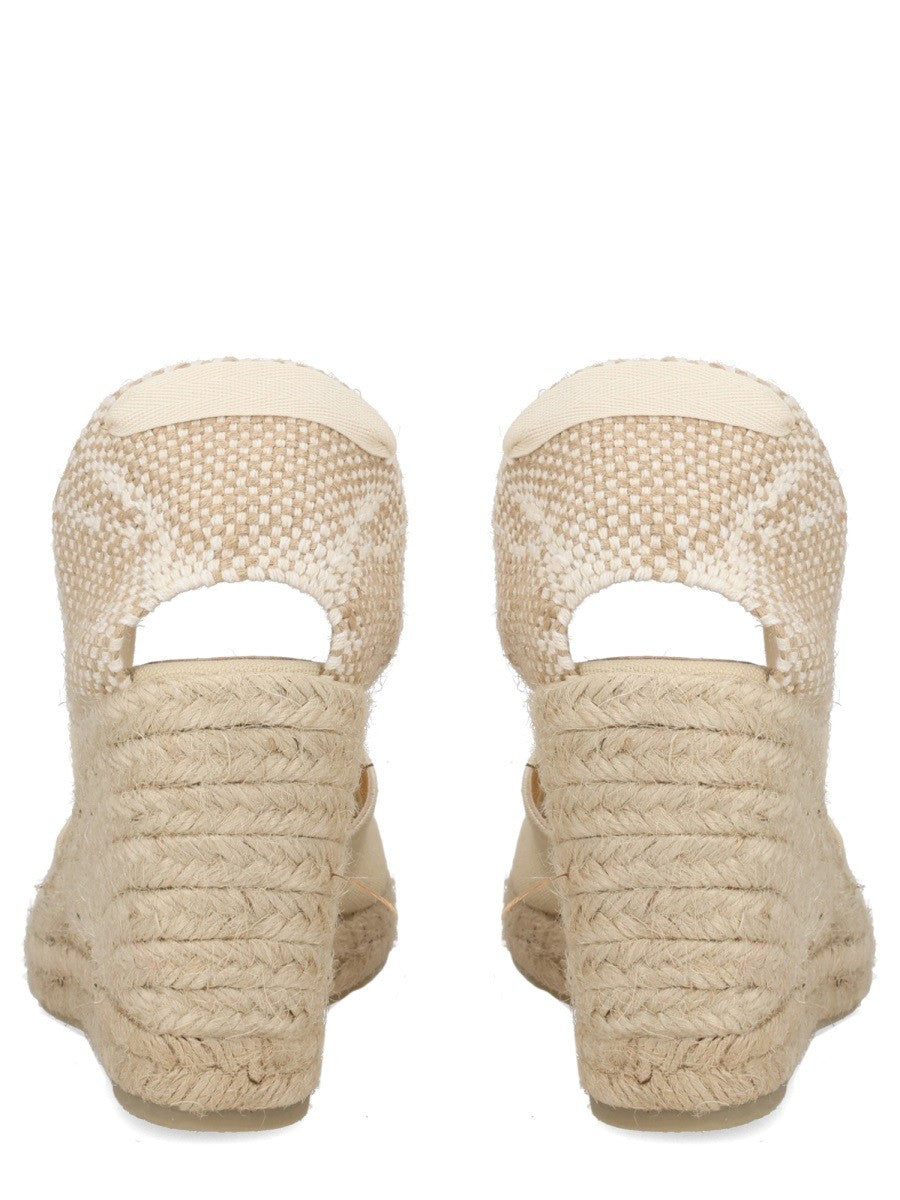 Castañer Women's Espadrille Clear White