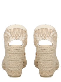 Castañer Women's Espadrille Clear White