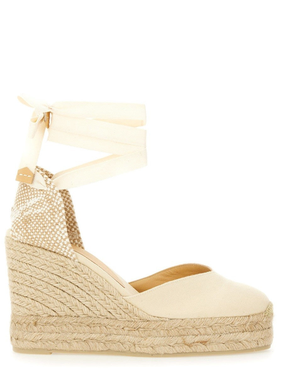 Castañer Women's Espadrille Clear White