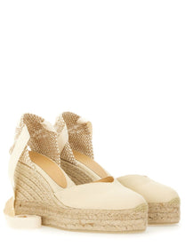 Castañer Women's Espadrille Clear White
