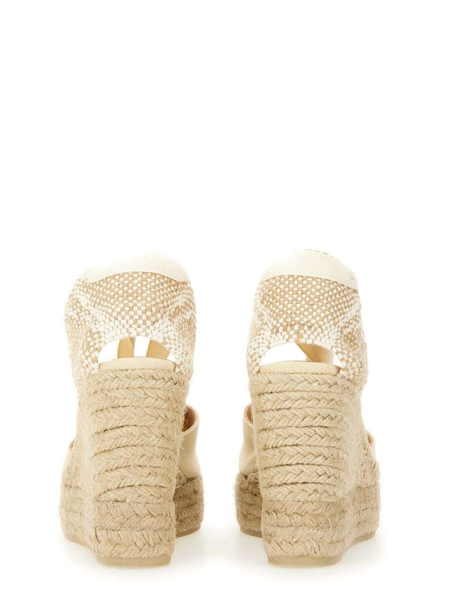 Castañer Women's Espadrille Clear White