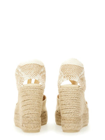 Castañer Women's Espadrille Clear White