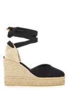 Castañer Women's Espadrille Clear Black