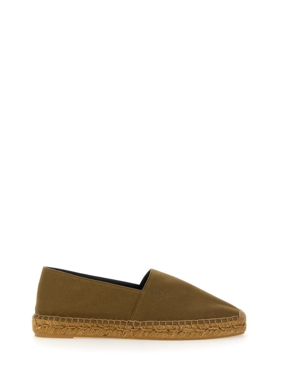 Saint Laurent Women's Espadrille in Gabardine Green