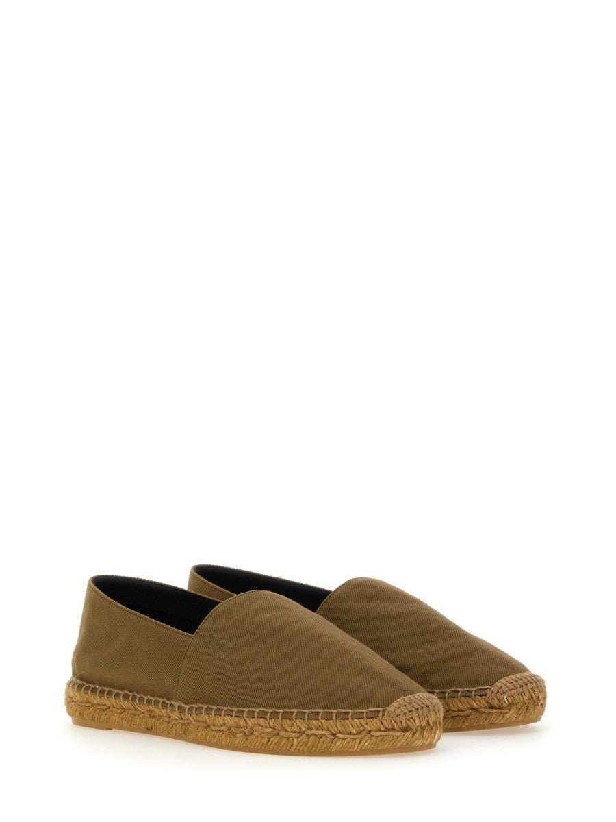 Saint Laurent Women's Espadrille in Gabardine Green